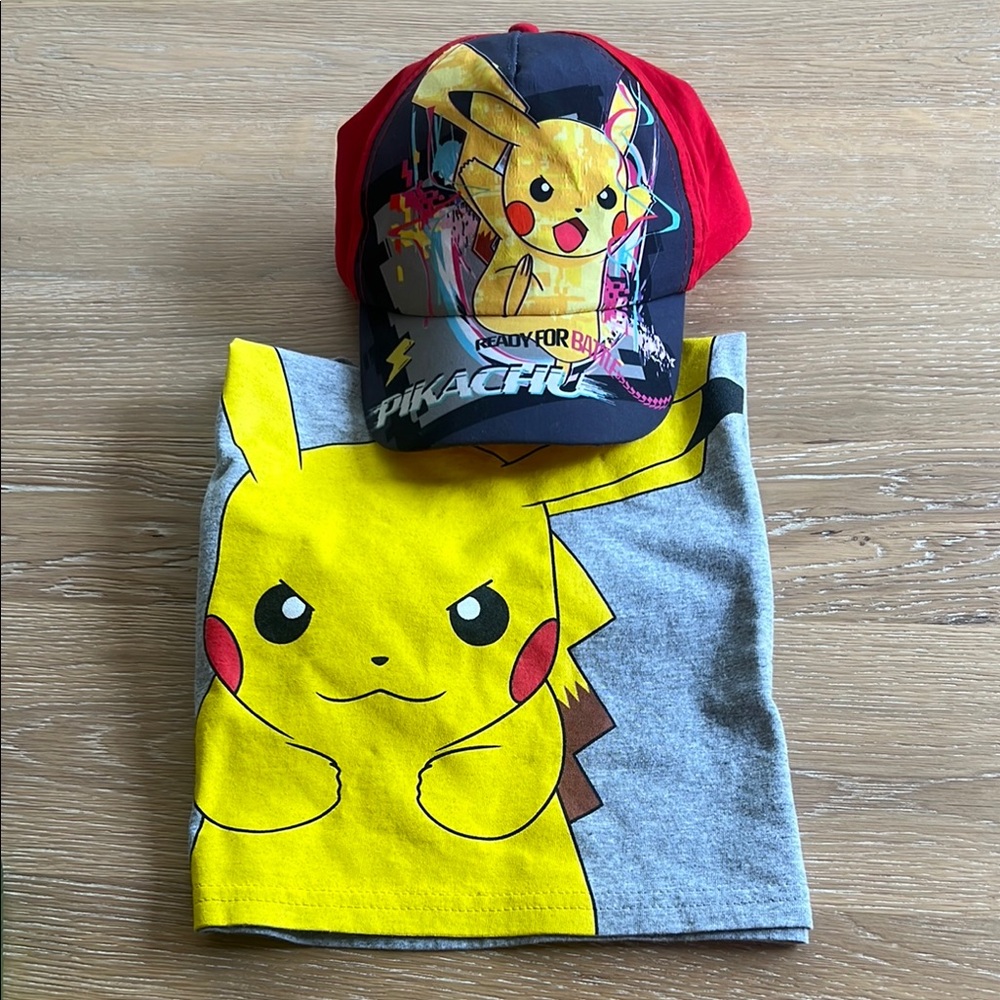 💛🐱PIKACHU TEE & CAP BUNDLE🐱💛